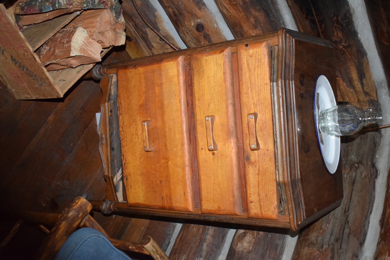 Bedside Table in Hornocker Cabin