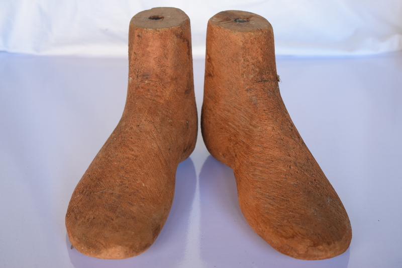 Wooden shoe forms possibly used by Jess and Dorothy Taylor.