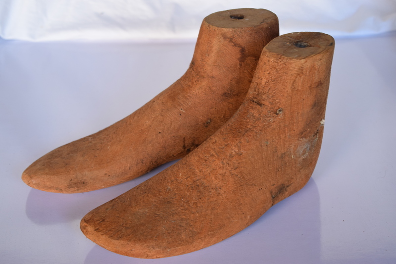 Wooden shoe forms possibly used by Jess and Dorothy Taylor.