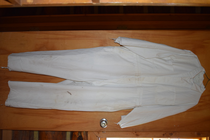 This is a pair of Jess Taylor's coveralls found in the attic of the Taylor Cabin.