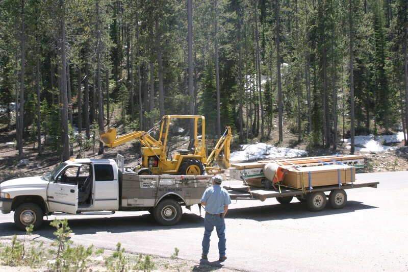 Delivering the first load to the Johnson Bar air strip.