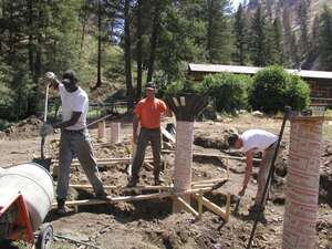 What size funnel do you use to pour concrete?