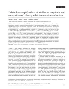 Debris flows amplify effects of wildfire on magnitude and composition of tributary subsidies to mainstem habitats