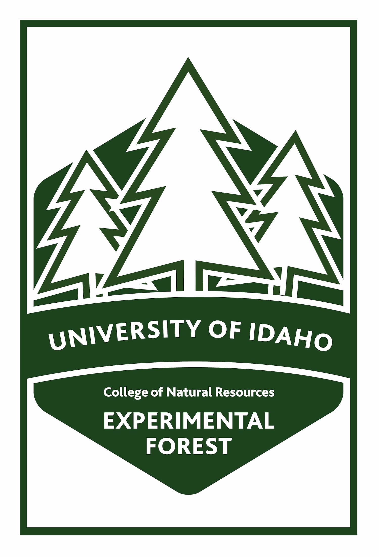green UIEF logo featuring pine trees