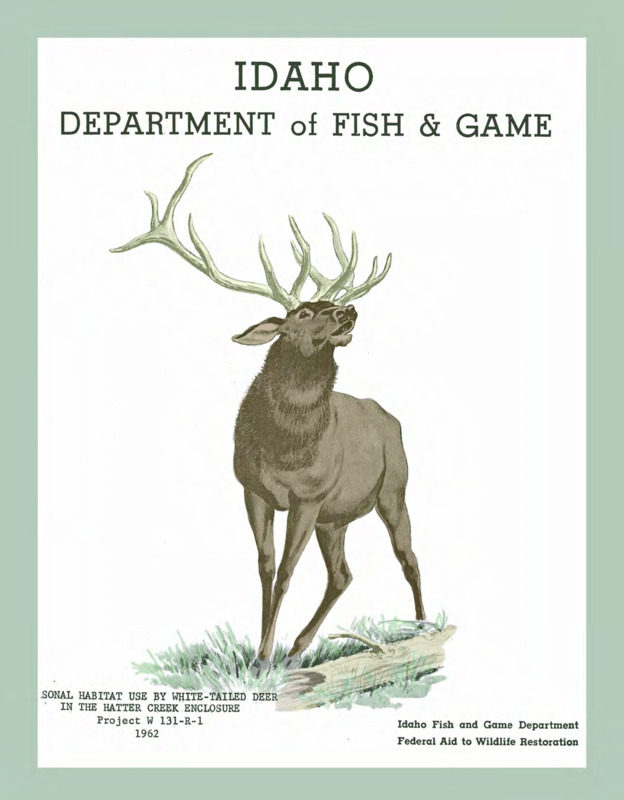 In northern Idaho, as in other portions of the United States, research on white-tailed deer (Odocoileus virginianus ochrourus) has dealt largely with food habits axid food availability. Basile (1954) studied the effects of, snow on browse availability in the University of Idaho's Hatter Creek deer enclosure. Marsh (1954) studied the effects of silvicultural thinnings on browse production in this area, and Roberts (1956) studied the seasonal food habits of deer in five major cover types occurring in the enclosure. These studies have provided information upon which management of woodland habitat for production of deer forage can be based. In general, they emphasized the importance of shrub and early tree seral stages in producing browse for white-tailed deer. They do not, however, yield insight into another aspect of deer behavior which my be important in the management of deer habitat: the choice of habitat, or cover, by deer in response to factors of the environment other than food.