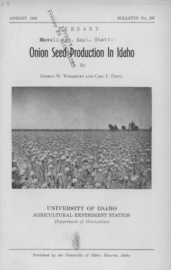 Idaho Agricultural Experiment Station,  Bulletin No. 247, 1942