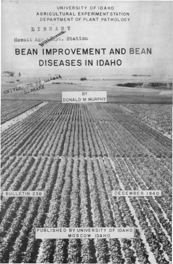 Idaho Agricultural Experiment Station,  Bulletin No. 238, 1940