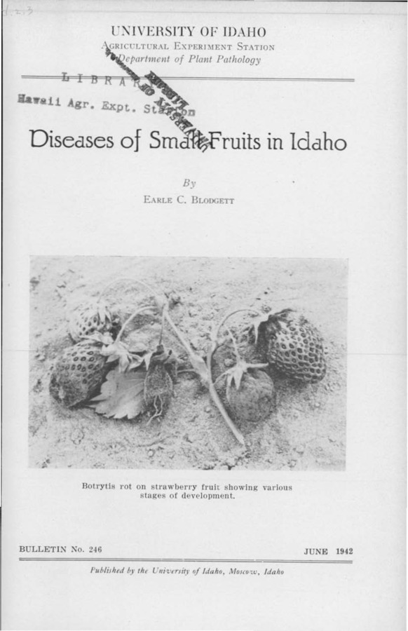 Idaho Agricultural Experiment Station,  Bulletin No. 246, 1942