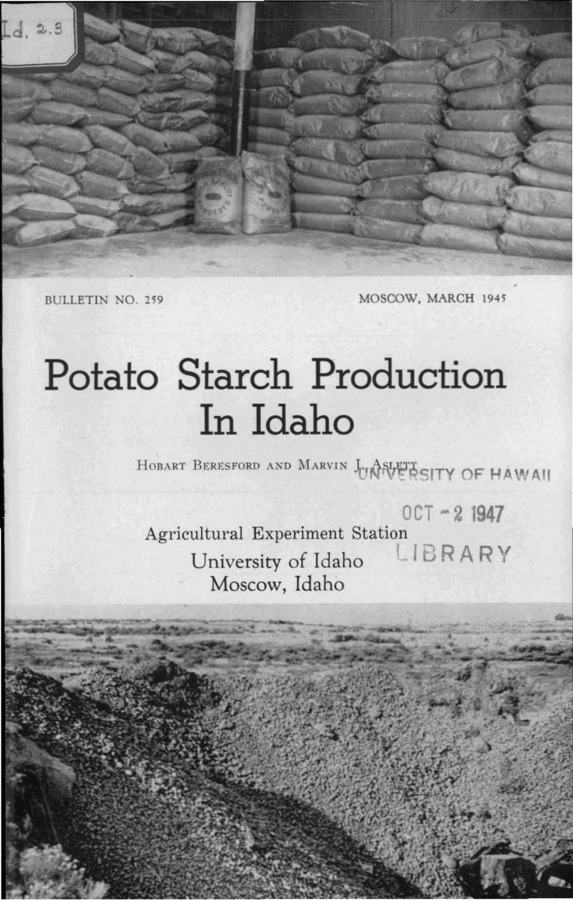 Idaho Agricultural Experiment Station,  Bulletin No. 259, 1945