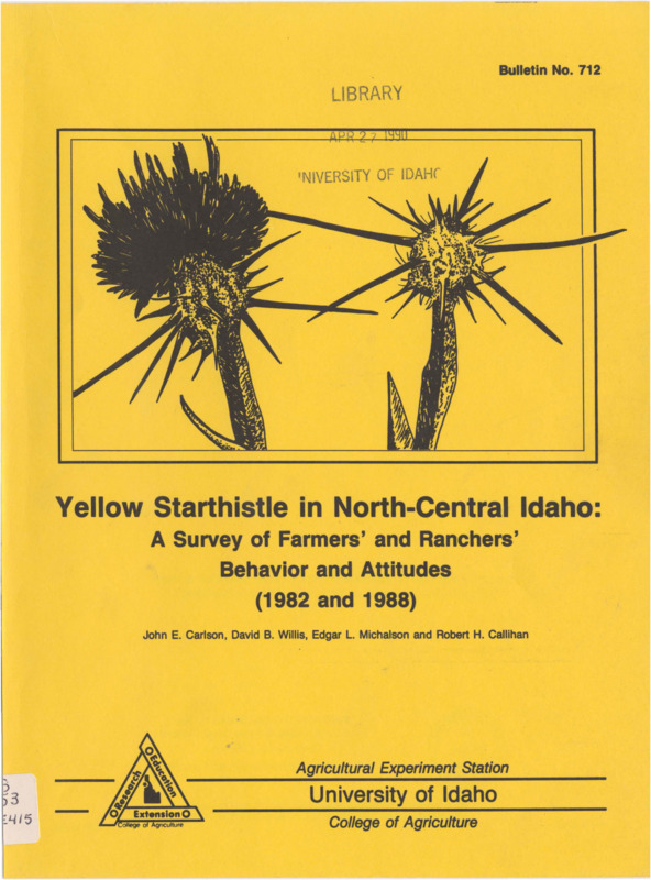 12 p., Agricultural Experiment Station, Bulletin No. 712, April 1990.