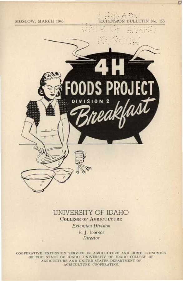 University of Idaho, College of Agriculture, Extension Division, Extension bulletin No. 153, 1945.