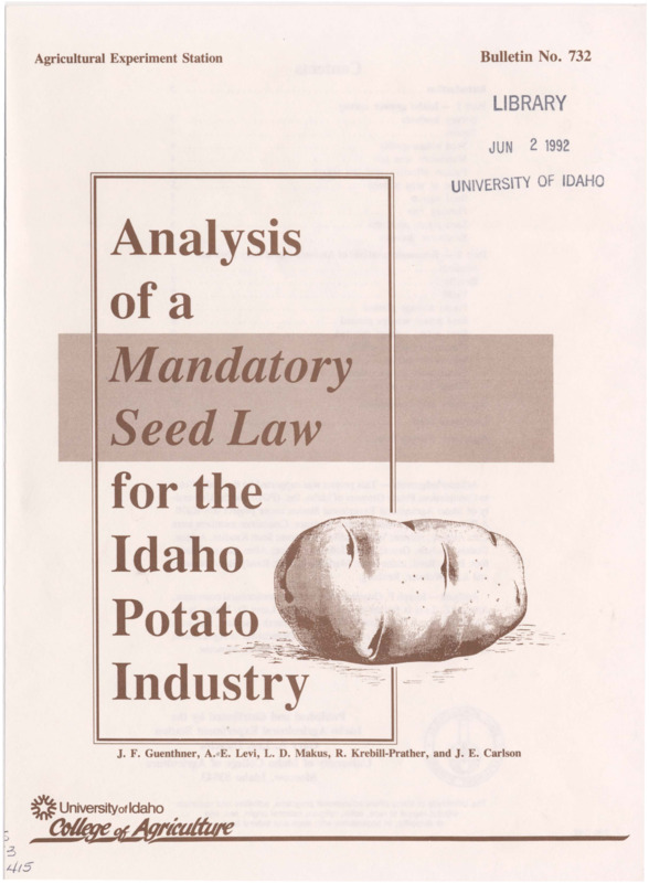15 p., Agricultural Experiment Station, Bulletin No. 732, February 1992.