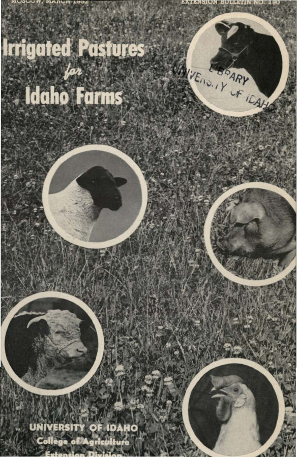 University of Idaho, College of Agriculture, Extension Division, Extension bulletin No. 190, 1952.