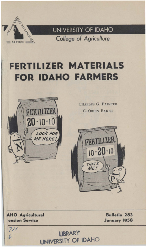 16 p., Idaho Agricultural Extension Service, Bulletin 283, January 1958.