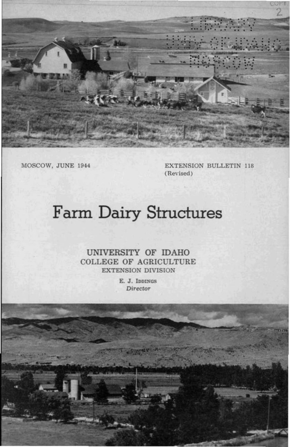 University of Idaho, College of Agriculture, Extension Division, Extension bulletin No. 118, 1944.