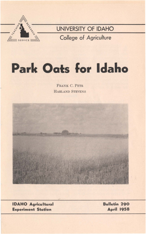 4 p., Idaho Agricultural Experiment Station, Bulletin 290, April 1958.