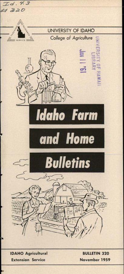 Bulletin no. 320 Moscow, Idaho :University of Idaho, College of Agriculture,1959.    12 p. ;23 cm.