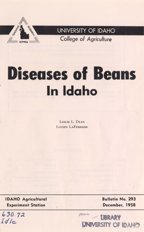 20 p., Idaho Agricultural Experiment Station, Bulletin 293, December 1958.