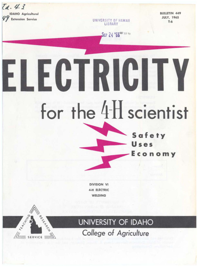 Bulletin no. 449 Moscow, Idaho :University of Idaho, College of Agriculture,1965.    23 p. :ill. ;23 cm.