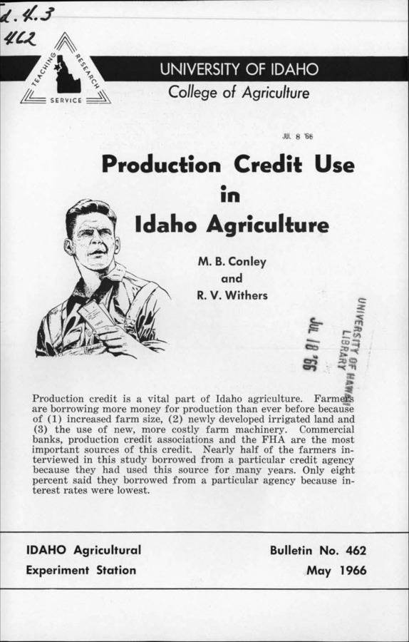 Bulletin no. 462 Moscow, Idaho :University of Idaho, College of Agriculture,1966.  M.B. Conley and R.V. Withers.  11 p. :ill. ;23 cm.