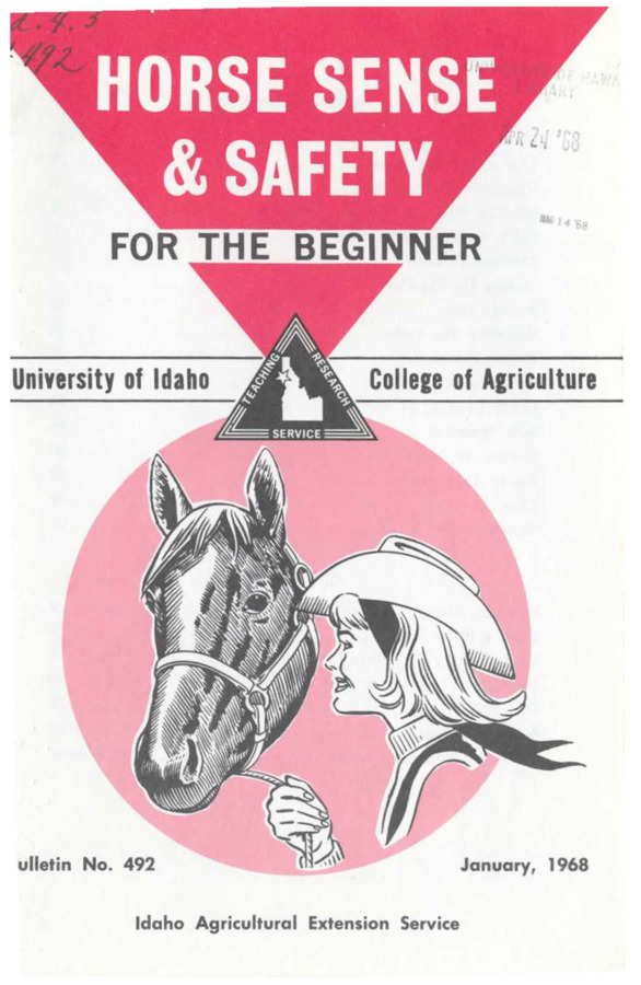 Bulletin no. 492 Moscow, Idaho :University of Idaho, College of Agriculture,1968.  [H.C. Tankersley, Edward Duren].  28 p. :ill. ;23 cm.