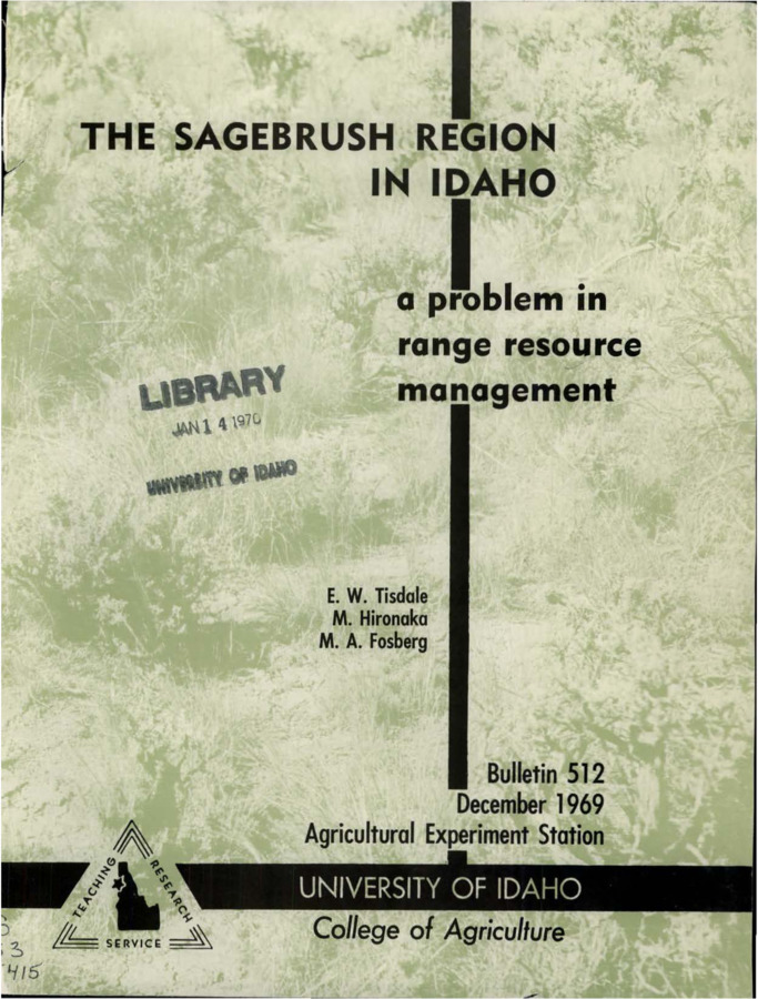 Bulletin no. 512 Moscow, Idaho :University of Idaho, College of Agriculture,1969.  E.W. Tisdale, M. Hironaka, M.A. Fosberg.  15 p. :ill., maps ;28 cm.  ""December 1969.""