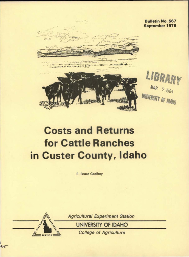 Bulletin no. 567 Moscow, Idaho :University of Idaho, College of Agriculture,1976.  Bruce Godfrey.  10 p. ;28 cm.