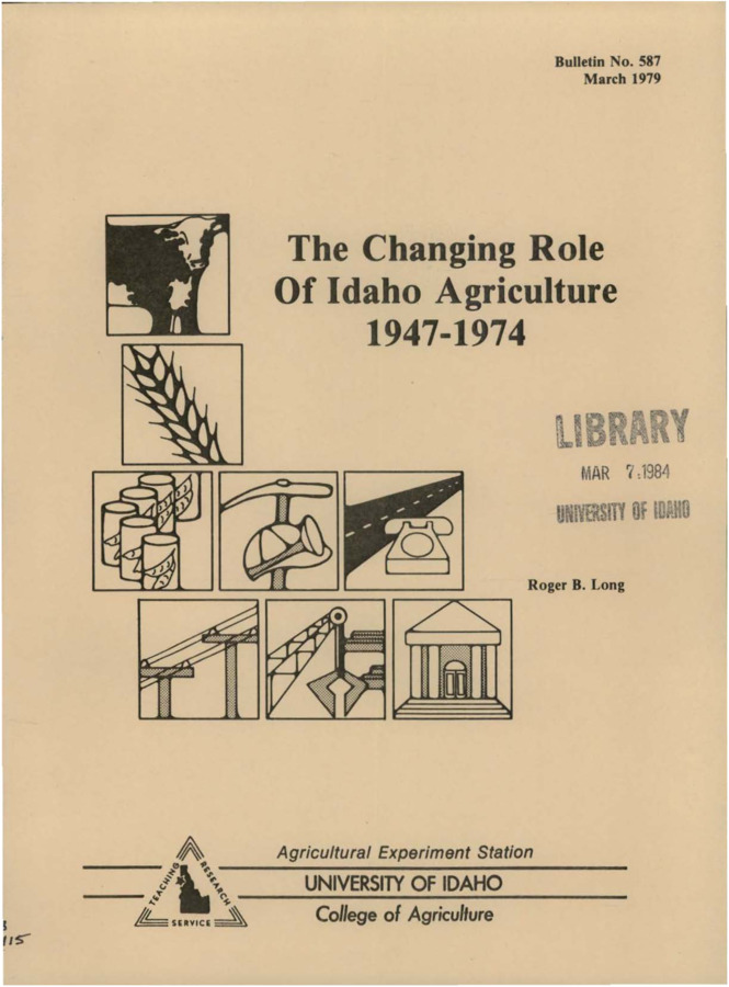 Bulletin no. 587 Moscow, Idaho :University of Idaho, College of Agriculture,1979.  Roger B. Long.  16 p. :ill. ;Roger B. Long.  Cover title.