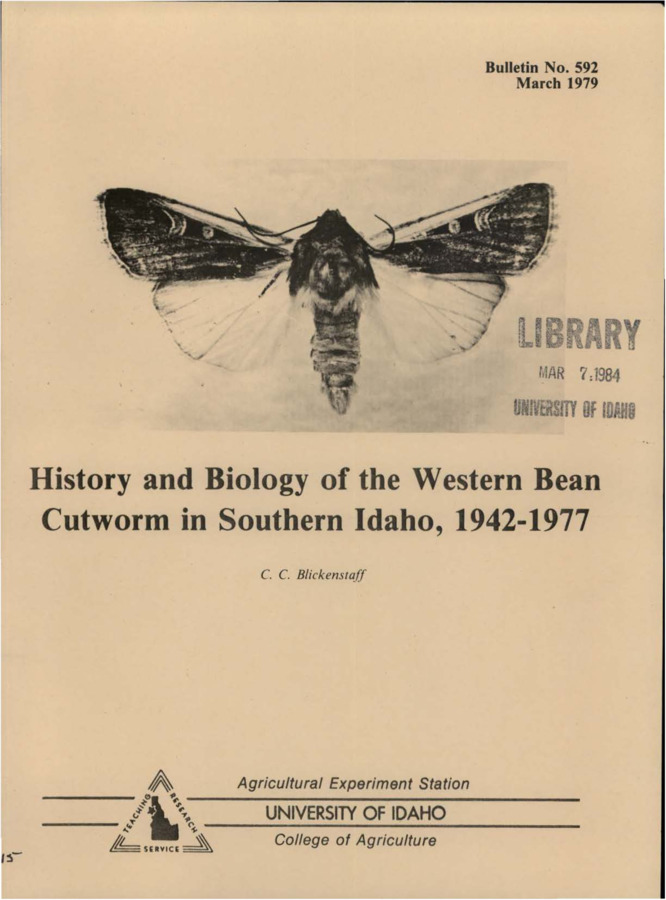 Bulletin no. 592 Moscow, Idaho :University of Idaho, College of Agriculture,1979.  C.C. Blickenstaff.  23 p. :ill. ;28 cm.  Cover title.