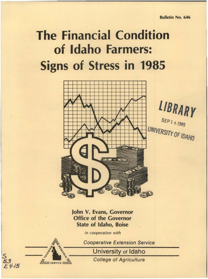 Bulletin no. 646 [Moscow, Idaho] :Cooperative Extension Service, University of Idaho, College of Agriculture,[1985]  [Neil L. Meyer and Richard L. Gardner].  15 p. ;28 cm.  Cover title.;""John V. Evans, Governor, Office of the Governor, State of Idaho, Boise in cooperation with Cooperative Extension Service, University of Idaho, College of Agriculture""--Cover.