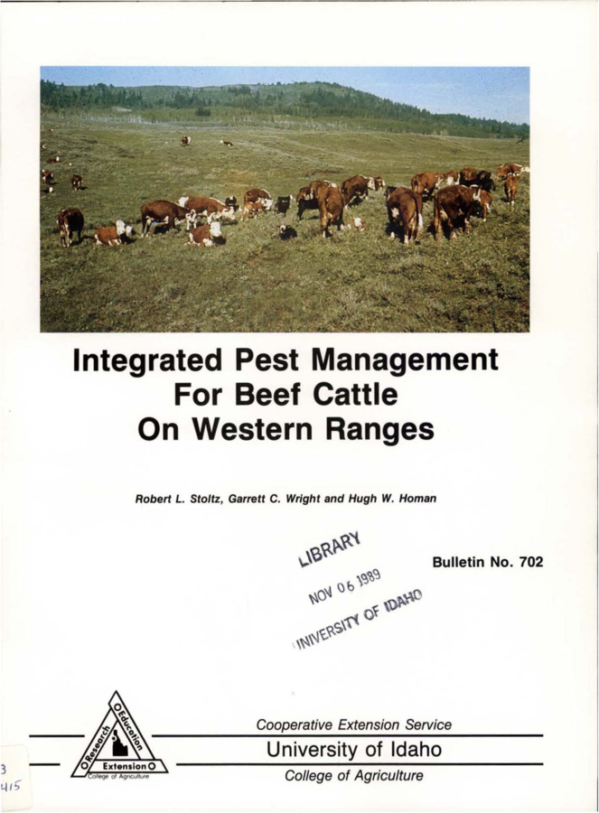Bulletin no. 702 [Moscow, Idaho] :Cooperative Extension Service, University of Idaho, College of Agriculture,[1989]  Robert L. Stoltz, Garrett C. Wright and Hugh W. Homan.  26 p. :col. ill. ;28 cm.  Cover title.