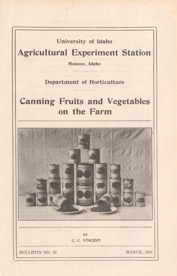 24 p., University of Idaho Agricultural Experiment Station, Bulletin No. 82, March 1915.