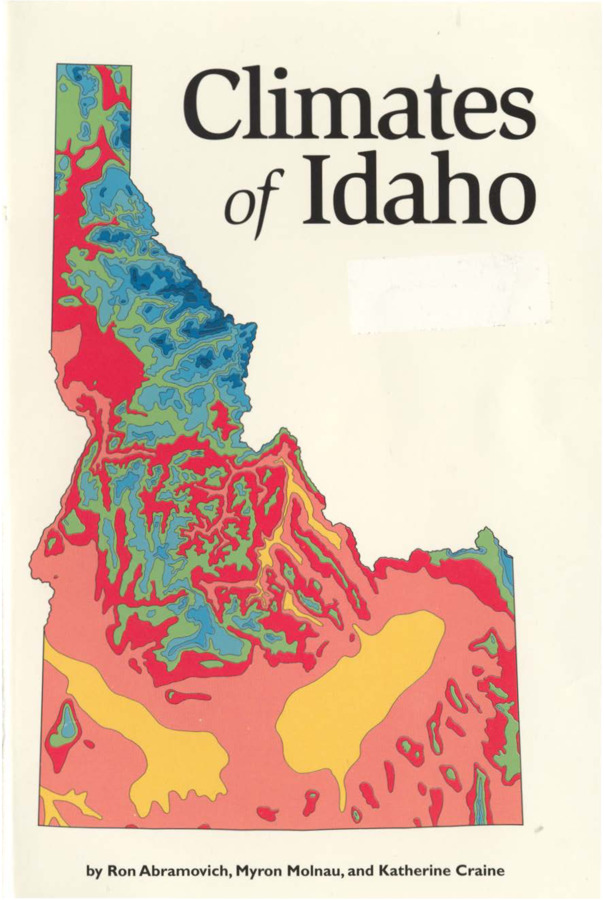 1998 monograph detailing Idaho climate information through tables, graphs, and content