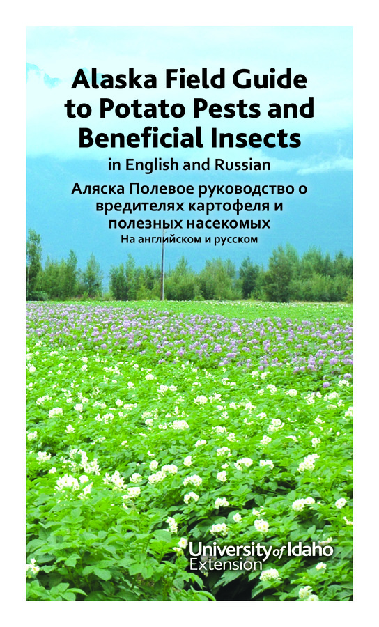 This 122-page pocket-sized manual helps potato field workers scout for and identify economically important diseases, insects, and weeds in potato crops in Alaska. Each pest or beneficial insect is associated with the potato crop stages in which it appears and illustrated by color photographs. Scouting tips accompany many of the pest descriptions.
