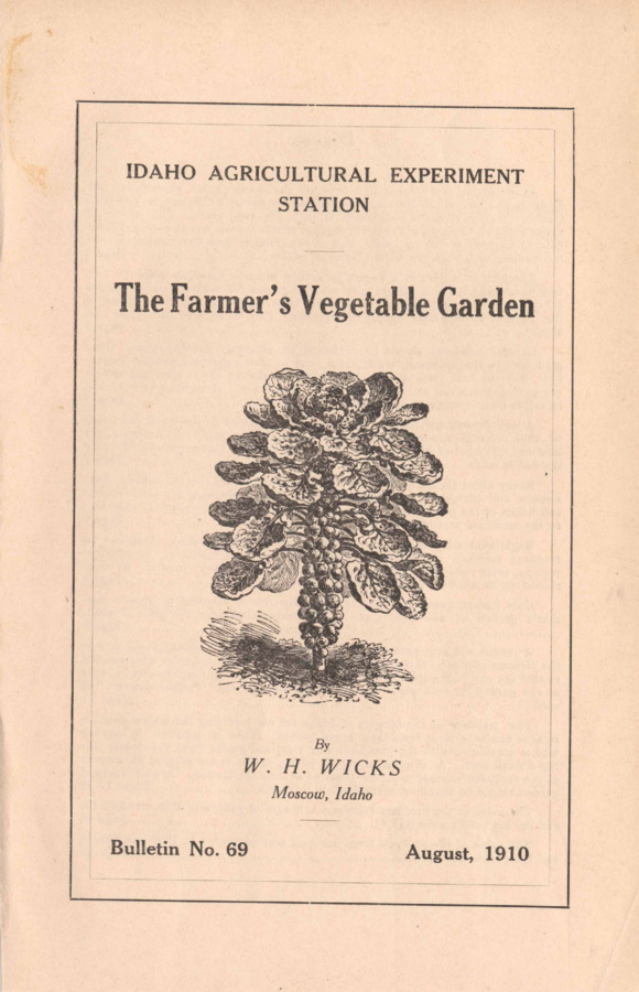 49 p., University of Idaho Agricultural Experiment Station, Bulletin No. 69, August 1910.