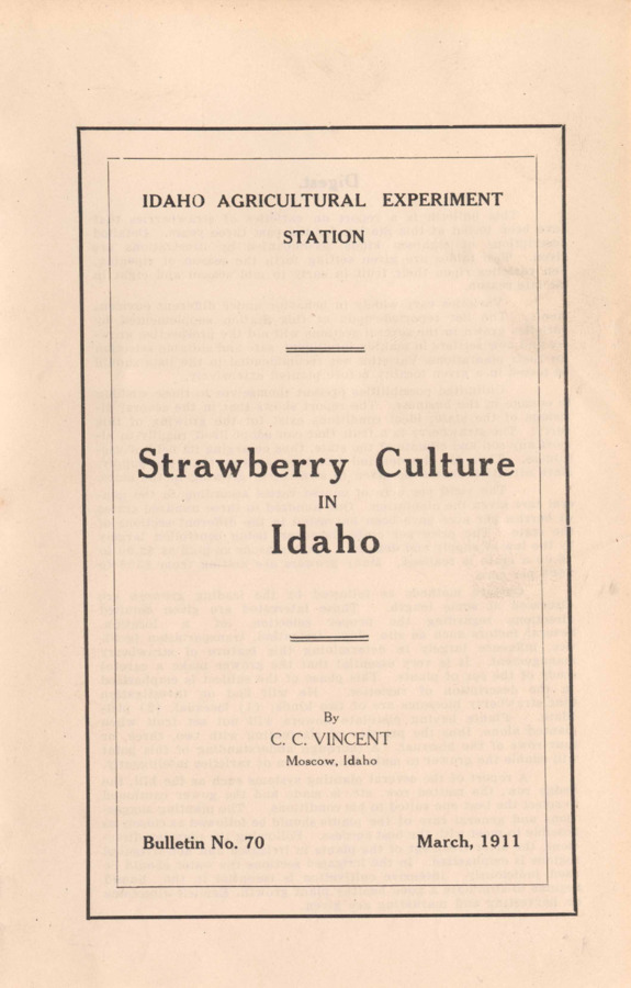 52 p., University of Idaho Agricultural Experiment Station, Bulletin No. 70, March 1911.