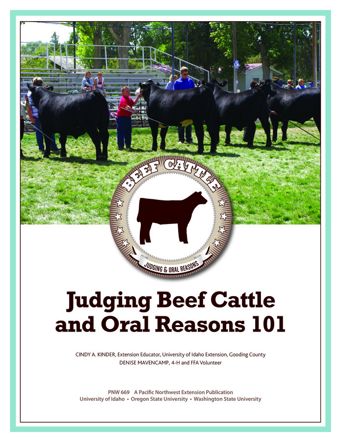 This publication will help youth and beginning cattle producers to understand the five basic criteria for selecting a beef animal. It will also help beginners in 4-H and FFA livestock judging to understand proper note-taking format and the structure of oral reasons.