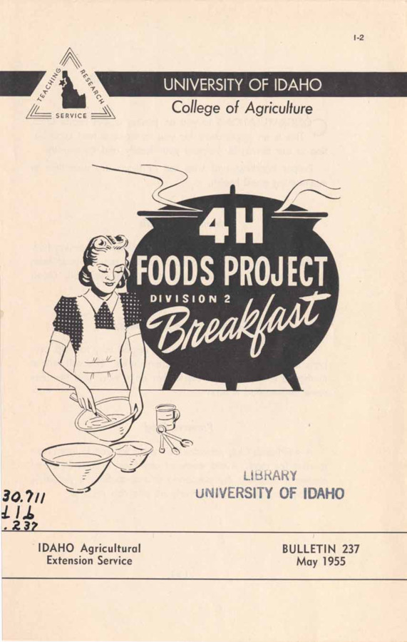 18p., Idaho Agriculture Extension Service, Bulletin No. 237, May 1955
