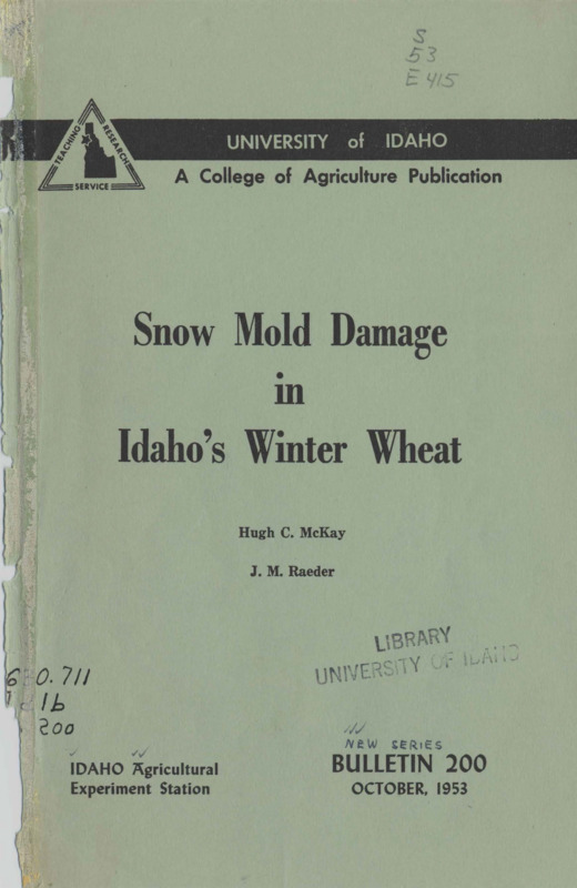 6 p.,  Idaho Agricultural Experiment Station, Bulletin 200, October 1953.
