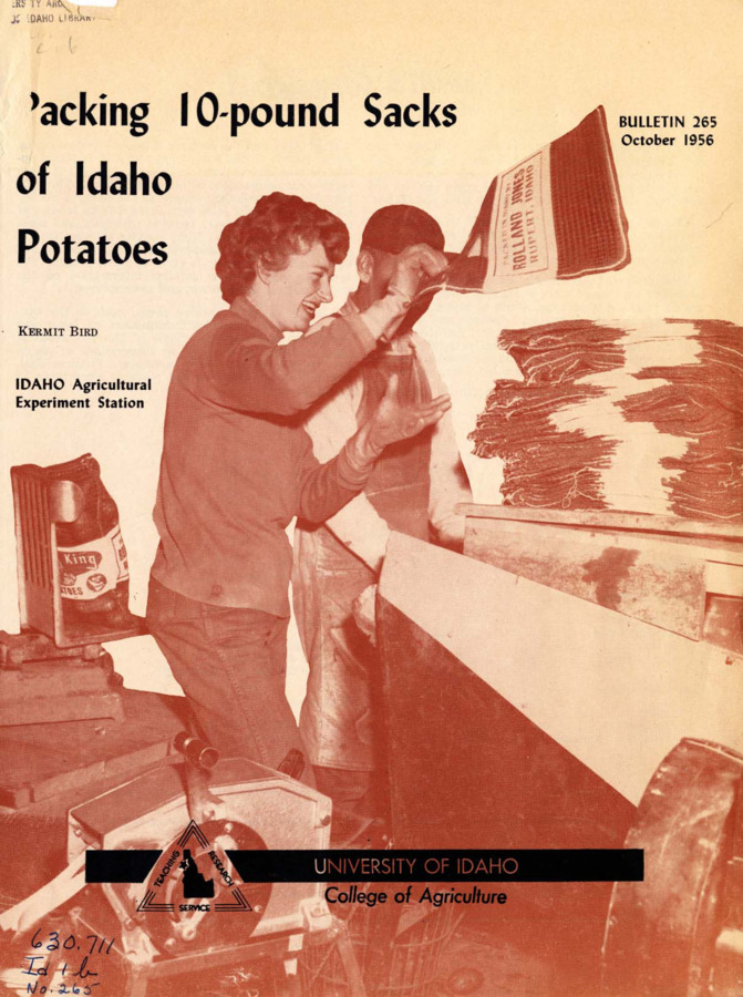 16p., Idaho Agriculture Extension Service, Bulletin No. 265, October 1956