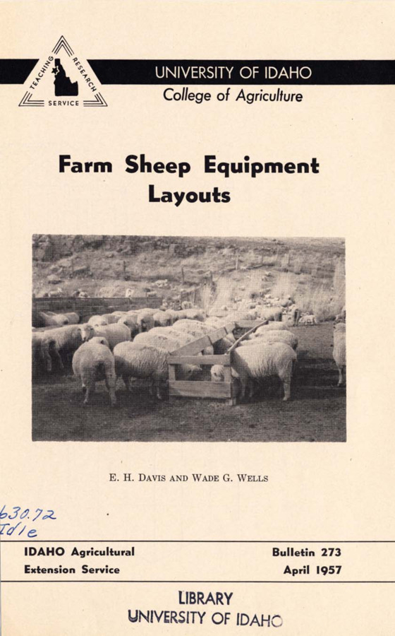 07p., Idaho Agriculture Extension Service, Bulletin No. 273, April 1957