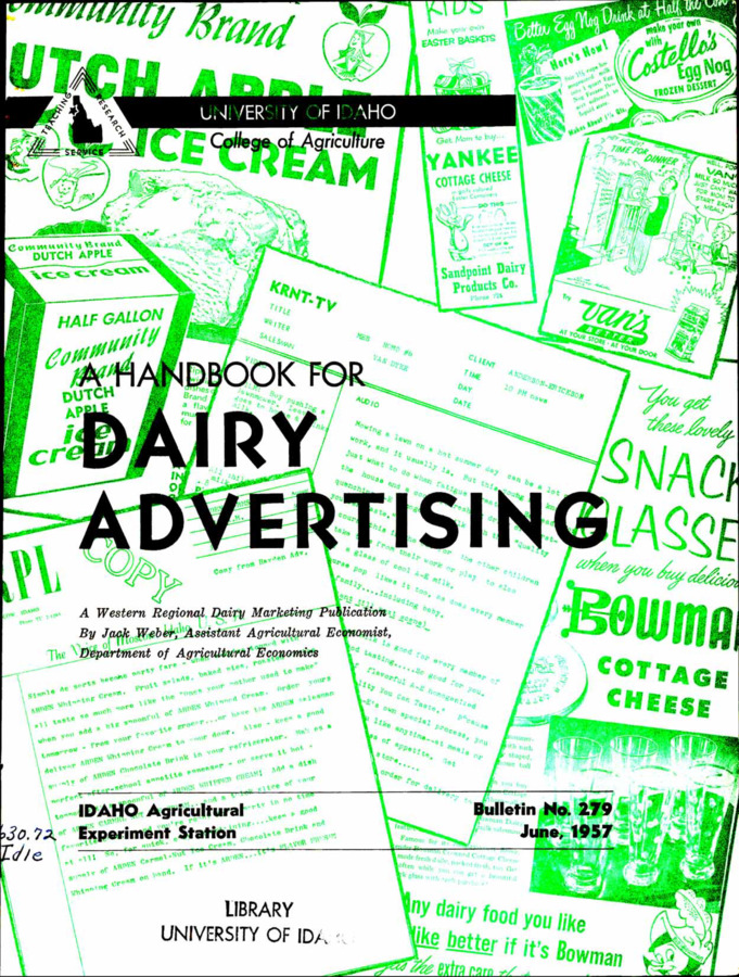 63-p., Idaho Agriculture Extension Service, Bulletin No. 279, June 1957