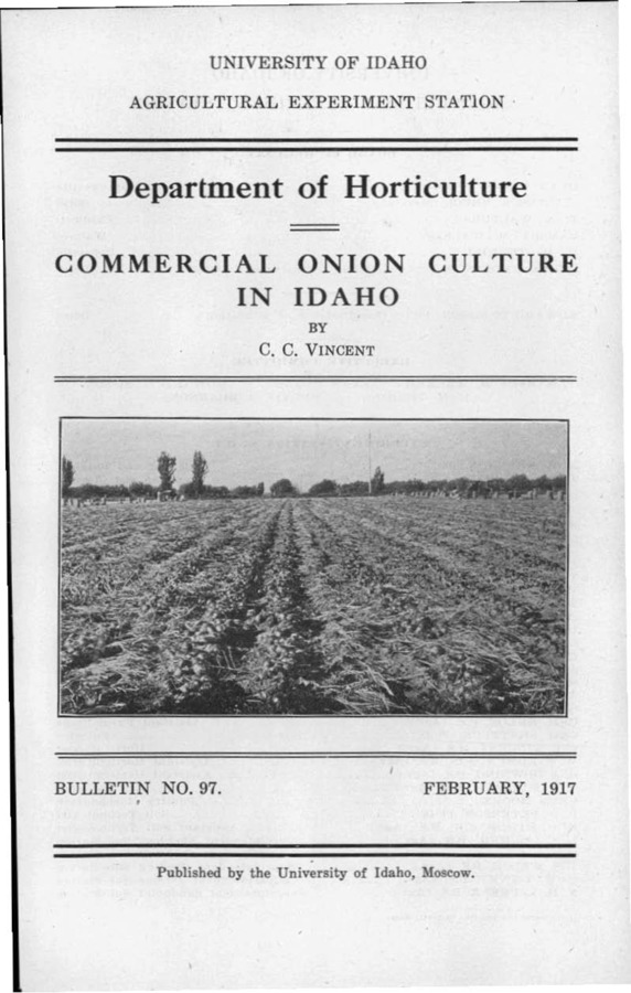 Idaho Agricultural Experiment Station,  Bulletin No. 097, 1917