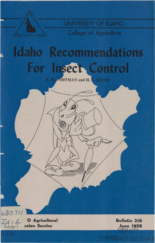 74 p.,  Idaho Agricultural Extension Service, Bulletin 216, June 1958.