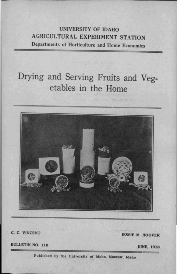 Idaho Agricultural Experiment Station,  Bulletin No. 110, 1918