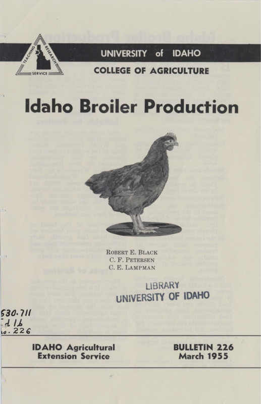 6 p., Idaho Agricultural Experiment Station, Bulletin 226, March 1955.