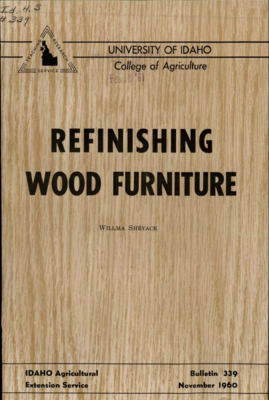 Bulletin no. 339 Moscow, Idaho :University of Idaho, College of Agriculture,1960.  Willma Shryack.  7 p. :ill. ;23 cm.