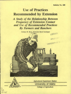 Bulletin no. 688 [Moscow, Idaho] :Agricultural Experiment Station, University of Idaho, College of Agriculture,[1989]  Corinne M. Rowe.  7, [1] p. ;28 cm.  Cover title.