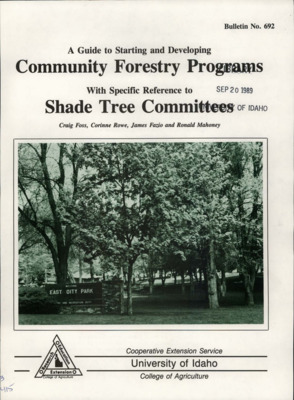 Bulletin no. 692 [Moscow, Idaho] :Cooperative Extension Service, University of Idaho, College of Agriculture,[1989]  Craig Foss ... [et al.].  18 p. :ill. ;28 cm.  Caption title.
