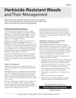 Herbicide-resistant weeds and their management [Revision]